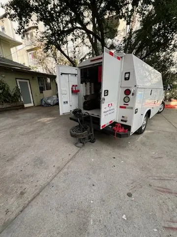 Magnet Plumbing service vehicle on-site for Sewer Line Repair in Gateway